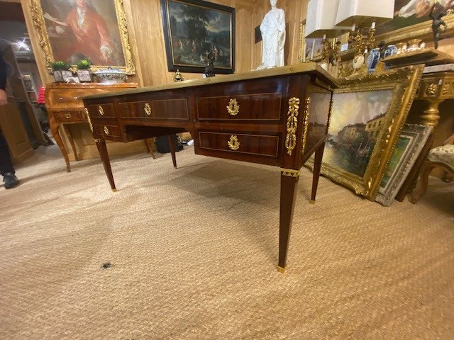 Large Louis XVI Period Flat Desk Stamped Jean François Dubut-photo-2