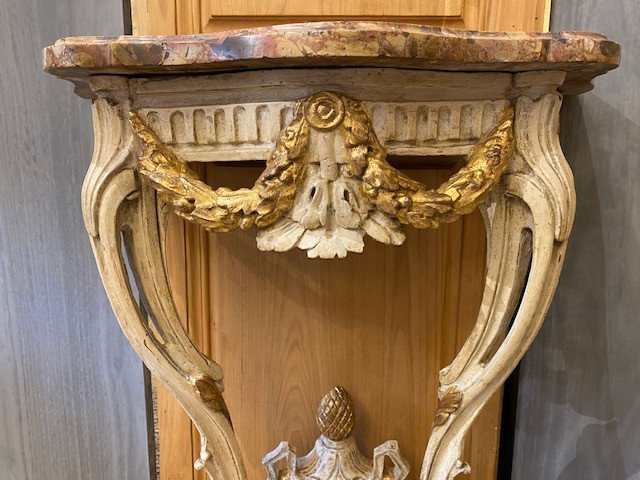 Console Table From The 18th Century, Transition From The Louis XV To Louis XVI Periods-photo-3