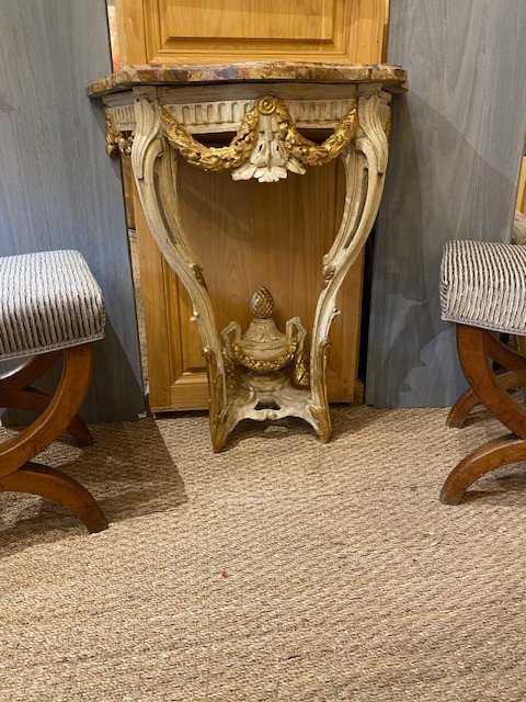 Console Table From The 18th Century, Transition From The Louis XV To Louis XVI Periods-photo-2