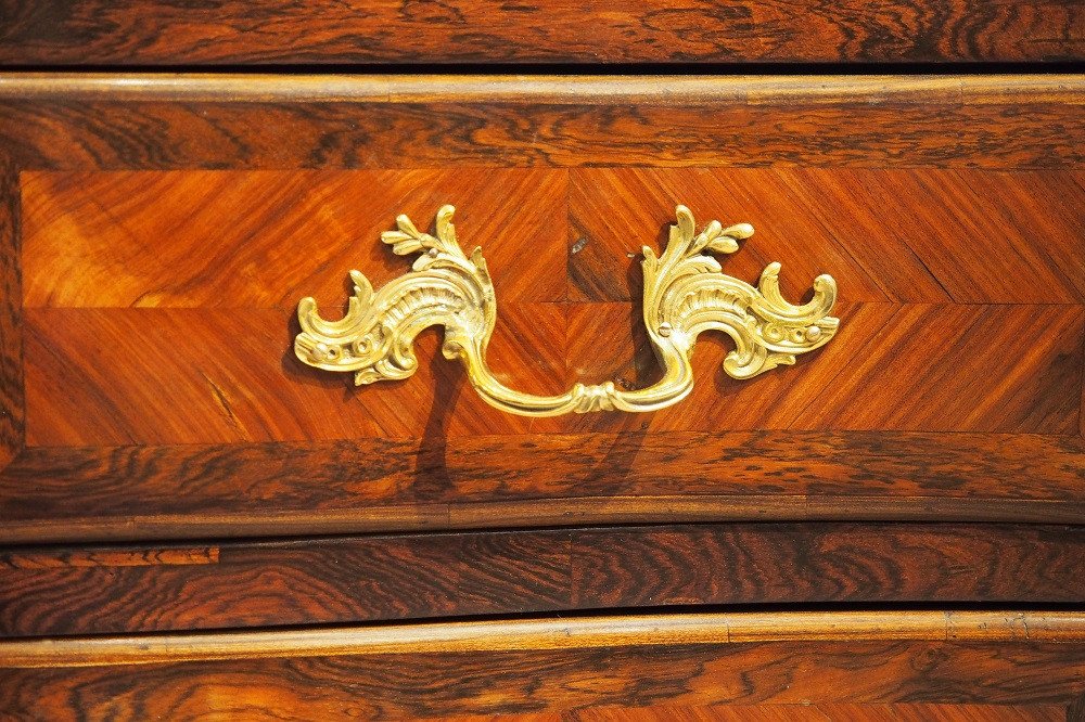 Large Louis XV Period Chest Of Drawers Inlaid-photo-4