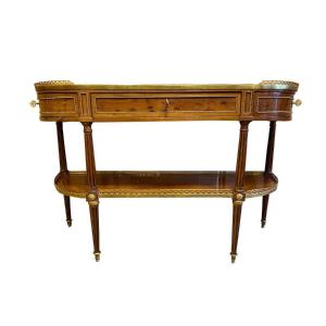 Longue console d’époque Louis XVI estampillée Louis Noël Malle