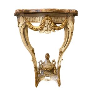 Console d’entre deux d’époque XVIIIe , transition des époques Louis XV -Louis XVI