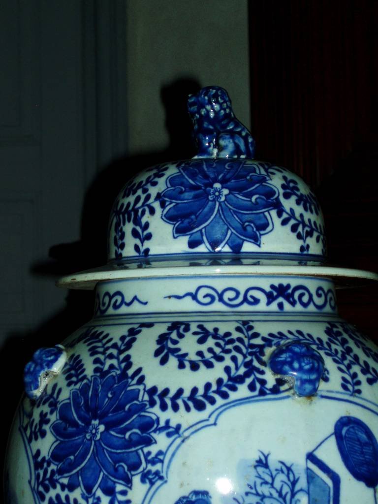Large Covered Vase, 19th Century.-photo-2