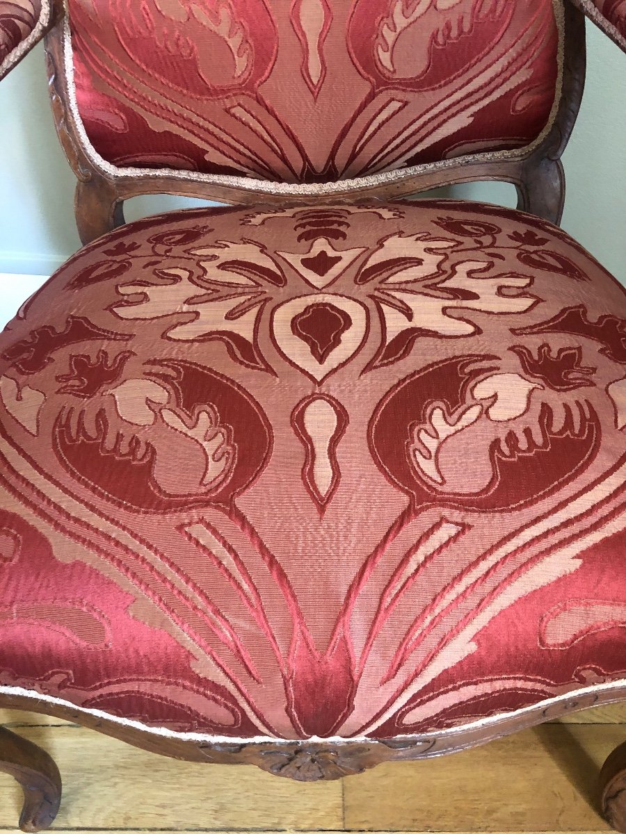 Paire De Fauteuils Louis XV .-photo-4