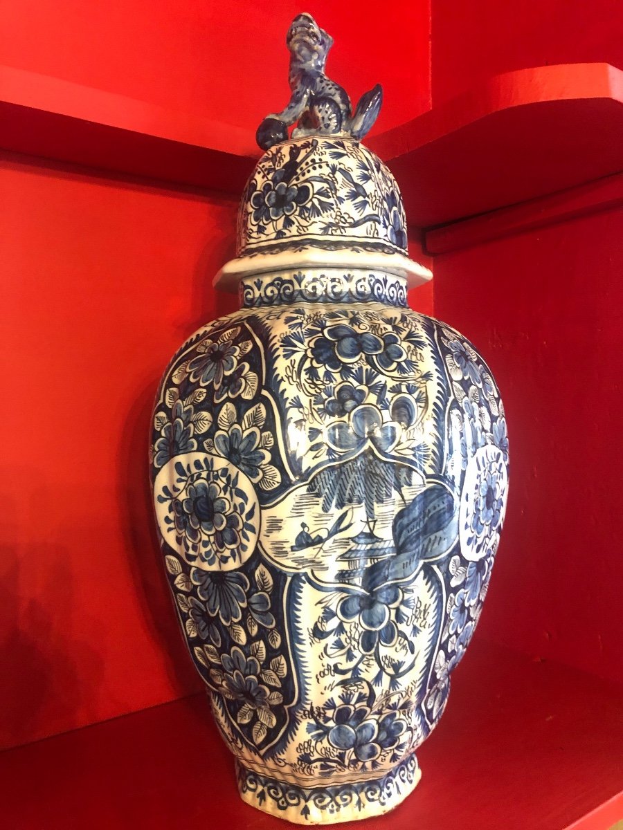 Large Delft Vase, 18th Century.-photo-2