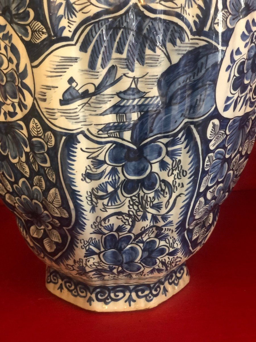 Large Delft Vase, 18th Century.-photo-7