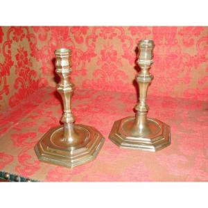 Pair Of Small Candlesticks, XVIIth.