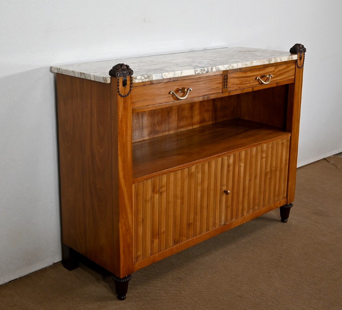 Sideboard In Mahogany Blond From Ceylon, Art Deco - Early Twentieth-photo-2