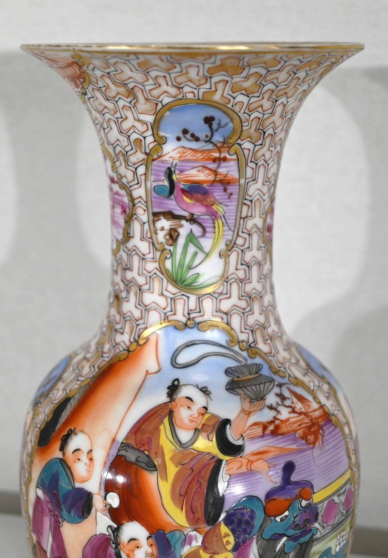 Paire De Vases En Porcelaine De Chine – Début XXe-photo-3