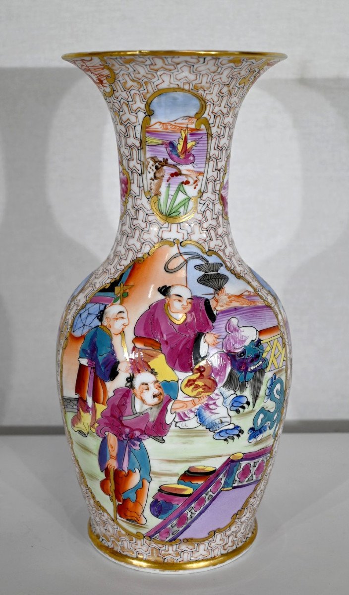 Paire De Vases En Porcelaine De Chine – Début XXe-photo-1