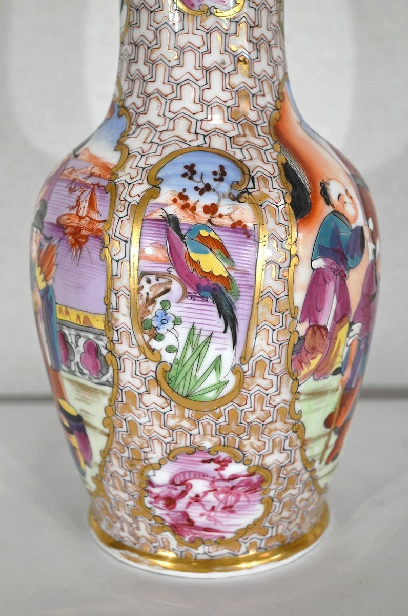 Paire De Vases En Porcelaine De Chine – Début XXe-photo-4