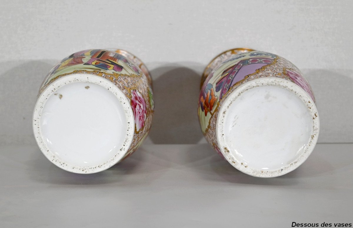 Paire De Vases En Porcelaine De Chine – Début XXe-photo-7