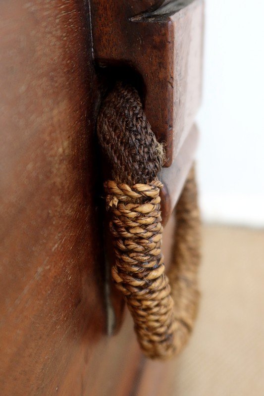 Mahogany Travel Trunk - 2nd Half Of The Nineteenth-photo-5