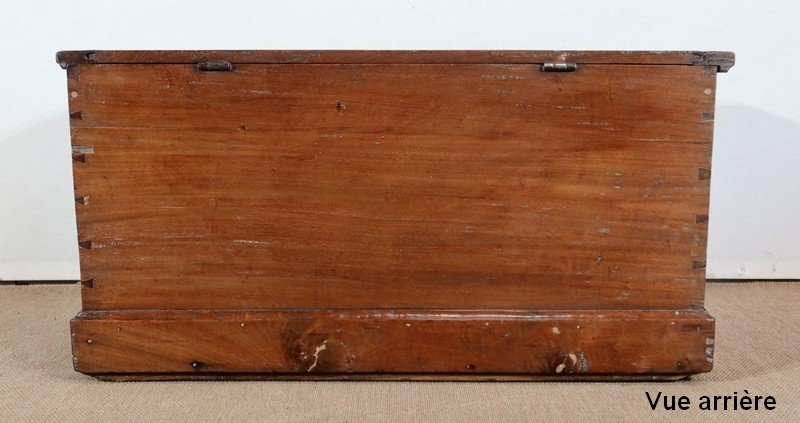 Mahogany Travel Trunk - 2nd Half Of The Nineteenth-photo-8