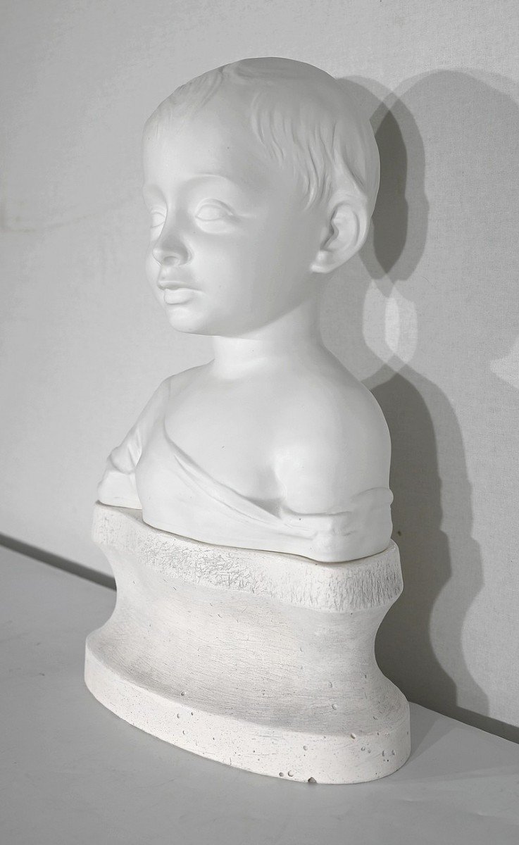 Limoges Biscuit Child Bust - Early Twentieth-photo-3