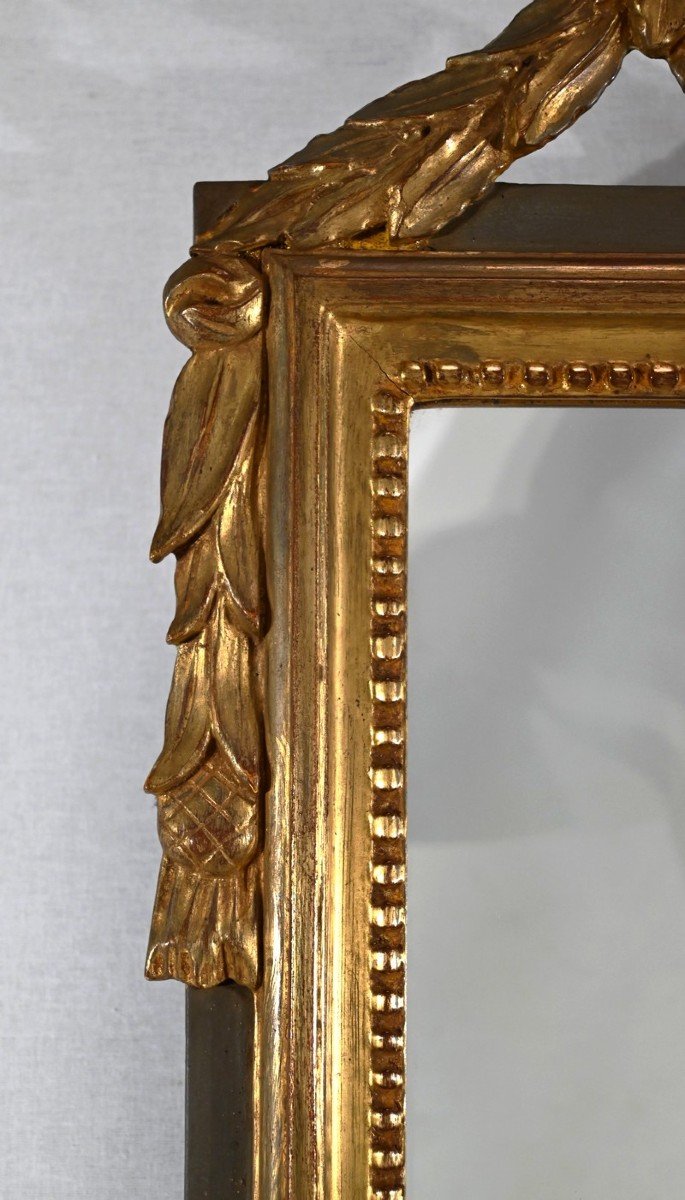 Petit Miroir En Bois Doré, Style Louis XVI – Début XXe-photo-5