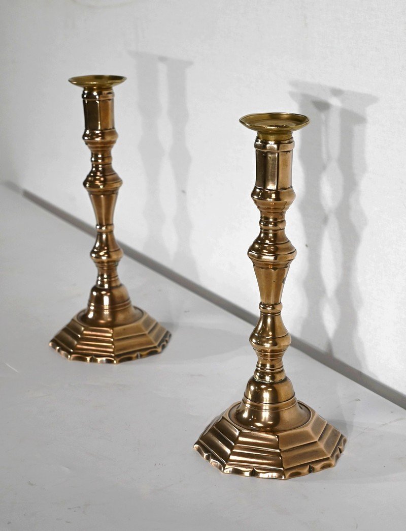 Pair Of Bronze Candlesticks - Late Nineteenth