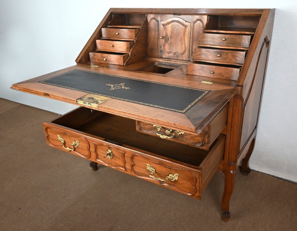 Commode Scriban En Noyer, époque Louis XV – Fin XVIIIe-photo-2