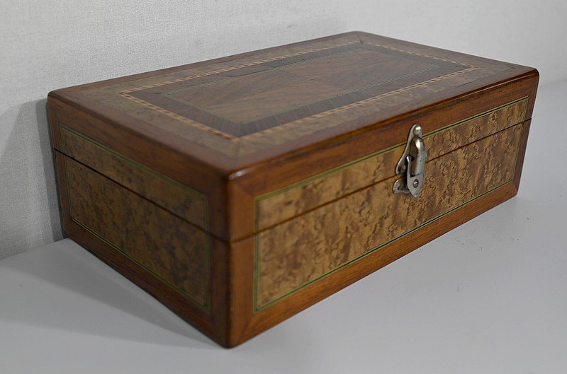 Box In Marquetry Of Various Woods - Early Twentieth-photo-2