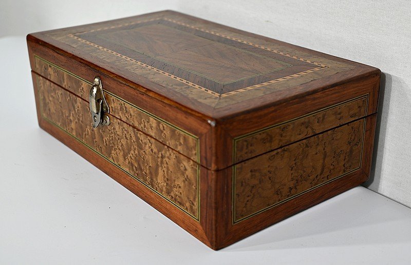 Box In Marquetry Of Various Woods - Early Twentieth-photo-3