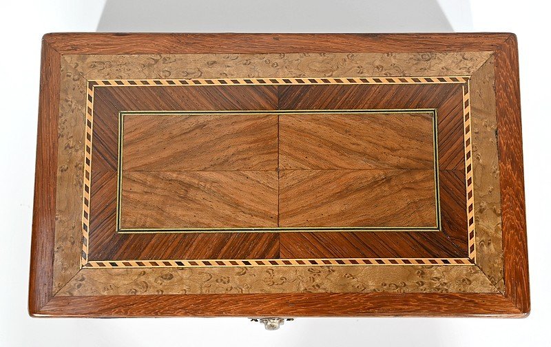 Box In Marquetry Of Various Woods - Early Twentieth-photo-1