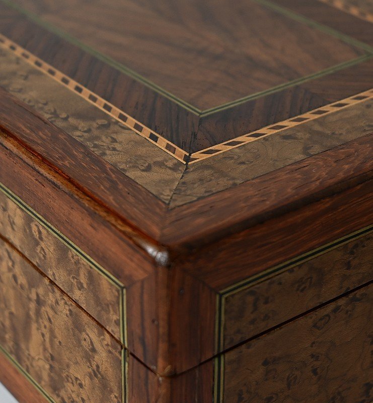 Box In Marquetry Of Various Woods - Early Twentieth-photo-2