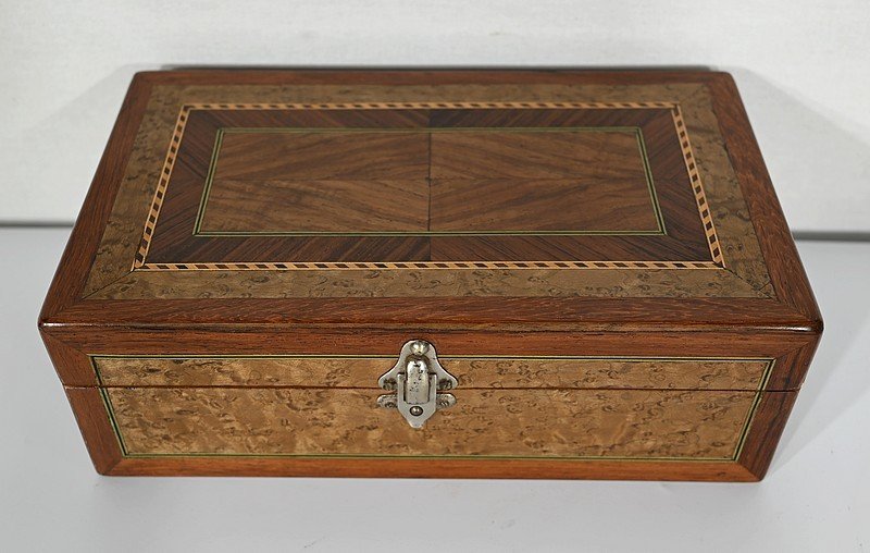 Box In Marquetry Of Various Woods - Early Twentieth