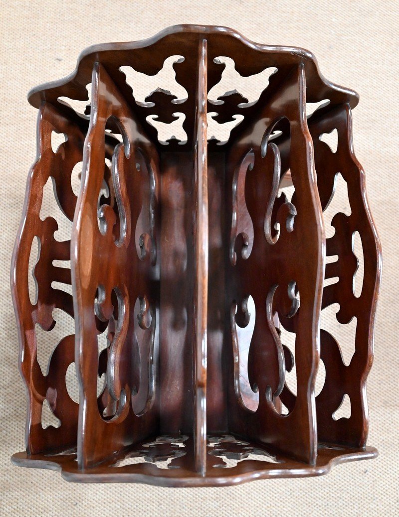 Magazine Rack In Solid Mahogany - 2nd Half Of The 19th Century-photo-5