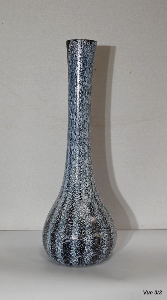 Jasper Vase In Glass, After The Clichy Crystal Factory - 1930-photo-3