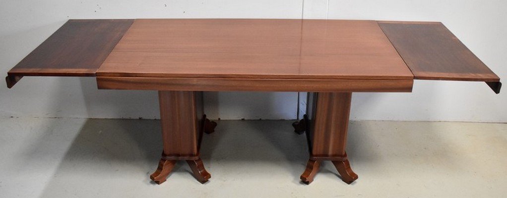 Rectangular Table In Solid And Veneered Mahogany - 1930s/1940s-photo-3