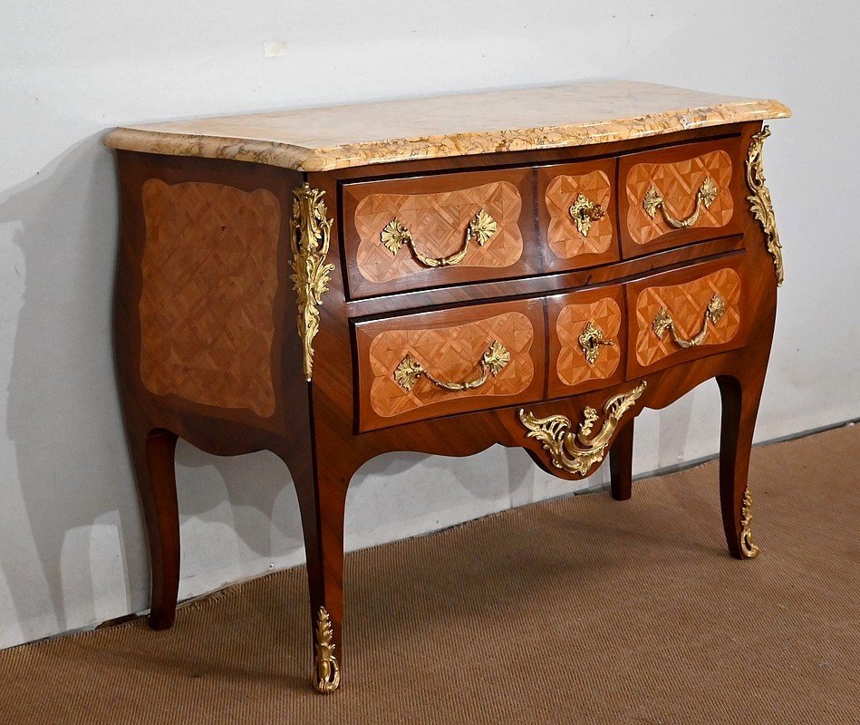 Chest Of Drawers, Transition Style Louis XIV / Louis XV - Late 19th Century