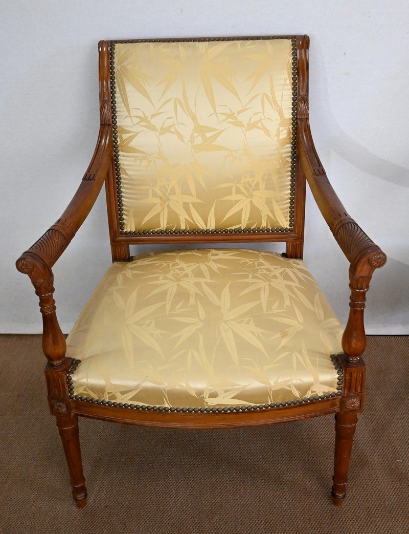 Paire De Fauteuils En Acajou, Style Louis XVI / Directoire – Début XIXe-photo-4