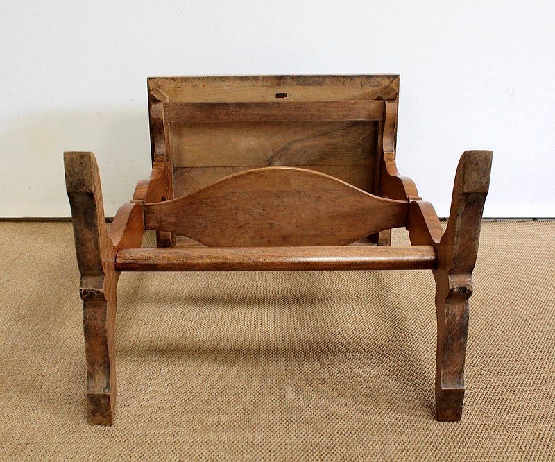 Small Living Room Table Empty-pocket In Solid Walnut - Mid-19th Century-photo-8