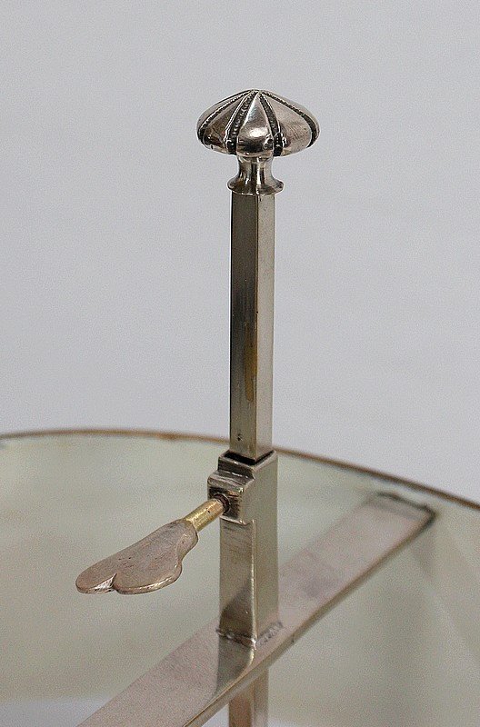 Hot Water Bottle Lamp In Silver Metal, Empire Style - Early Twentieth-photo-4