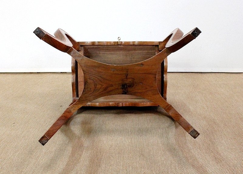 Worker Side Table In Solid Blond Walnut - Late 19th Century-photo-8