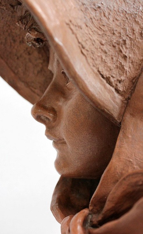 Important Bust Of Woman In Terracotta, Signed A. Blanc - 1900-photo-5