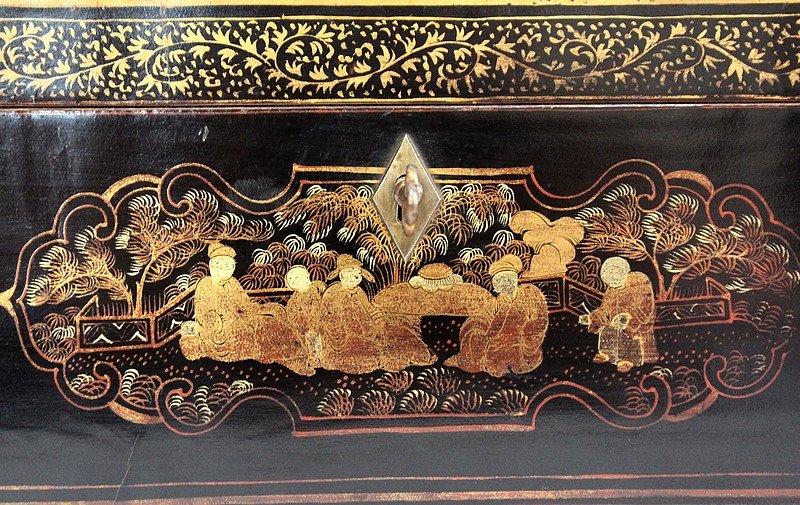 Travel Box With Japanese Decor, Napoleon III Period - Mid-19th Century-photo-4