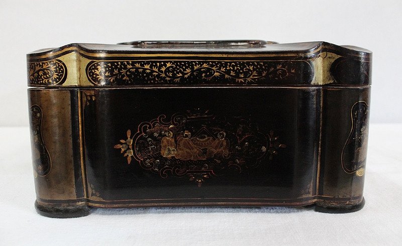 Travel Box With Japanese Decor, Napoleon III Period - Mid-19th Century-photo-5