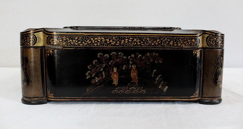 Travel Box With Japanese Decor, Napoleon III Period - Mid-19th Century-photo-7