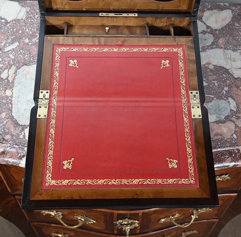 Travel Writing Case In Blackened Wood, Napoleon III Period - Mid-19th Century-photo-7