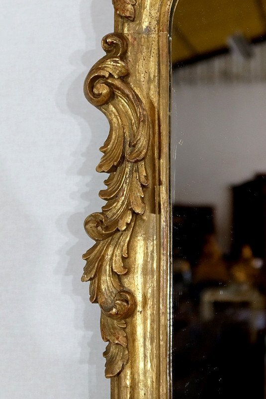 Miroir Rocaille En Bois Doré, Style Louis XV – 1900-photo-3
