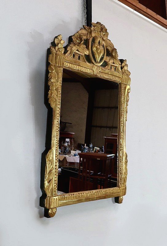 Miroir En Bois Doré, Style Louis XVI – Début XXe-photo-2