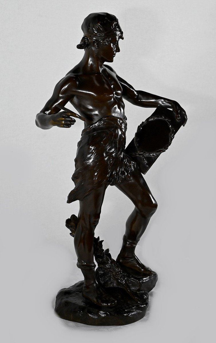 Important Bronze « Allégorie De La Poésie », D’ E. Drouot – 1900-photo-3