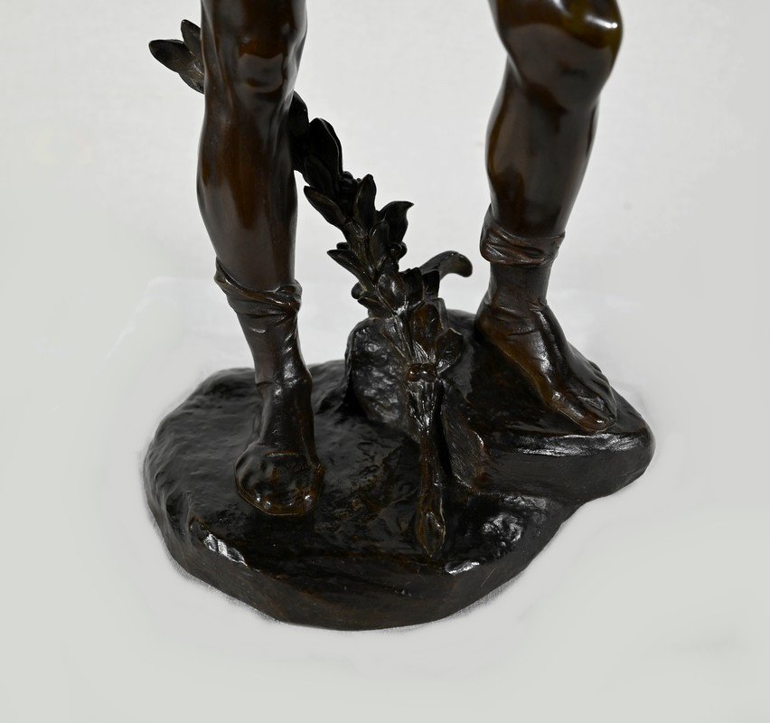 Important Bronze « Allégorie De La Poésie », D’ E. Drouot – 1900-photo-7