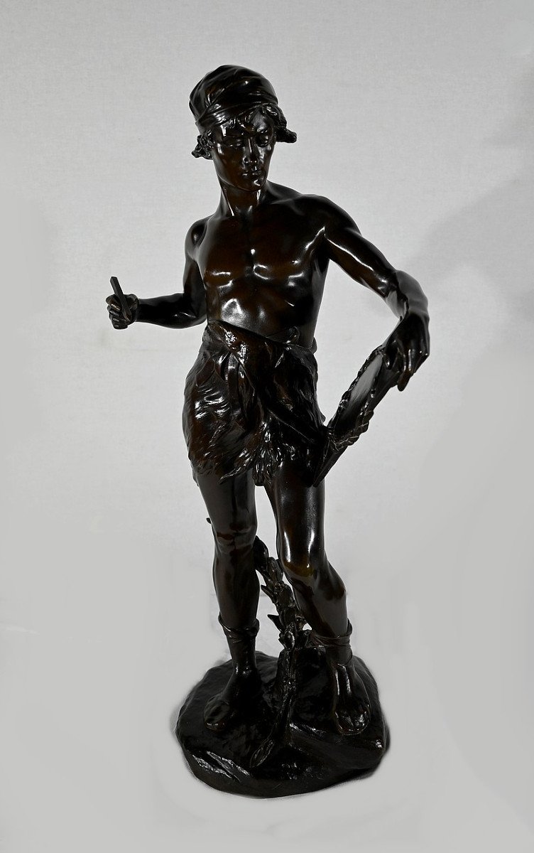 Important Bronze « Allégorie De La Poésie », D’ E. Drouot – 1900-photo-8