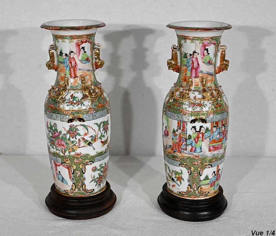 Pair Of Baluster Vases In Chinese Porcelain - Late Nineteenth-photo-4