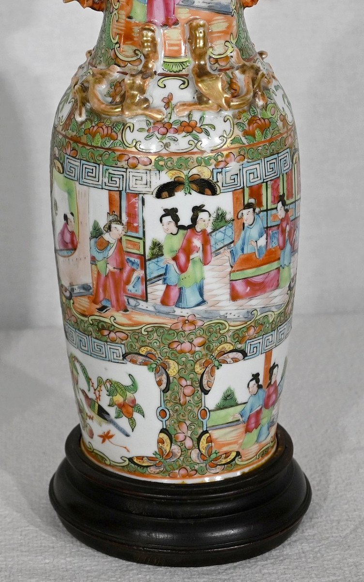 Pair Of Baluster Vases In Chinese Porcelain - Late Nineteenth-photo-2