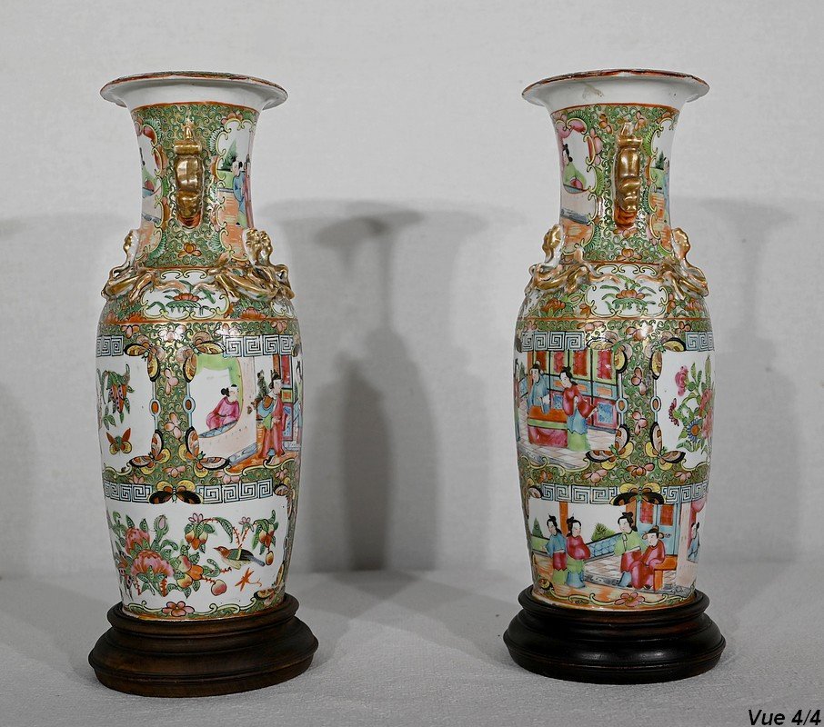 Pair Of Baluster Vases In Chinese Porcelain - Late Nineteenth-photo-7