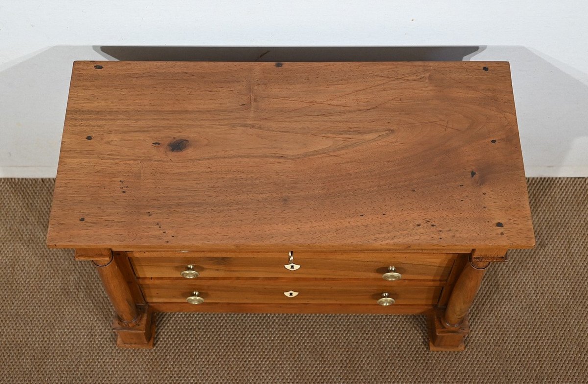 Master Chest Of Drawers In Solid Walnut, Empire Period - Early 19th Century-photo-1