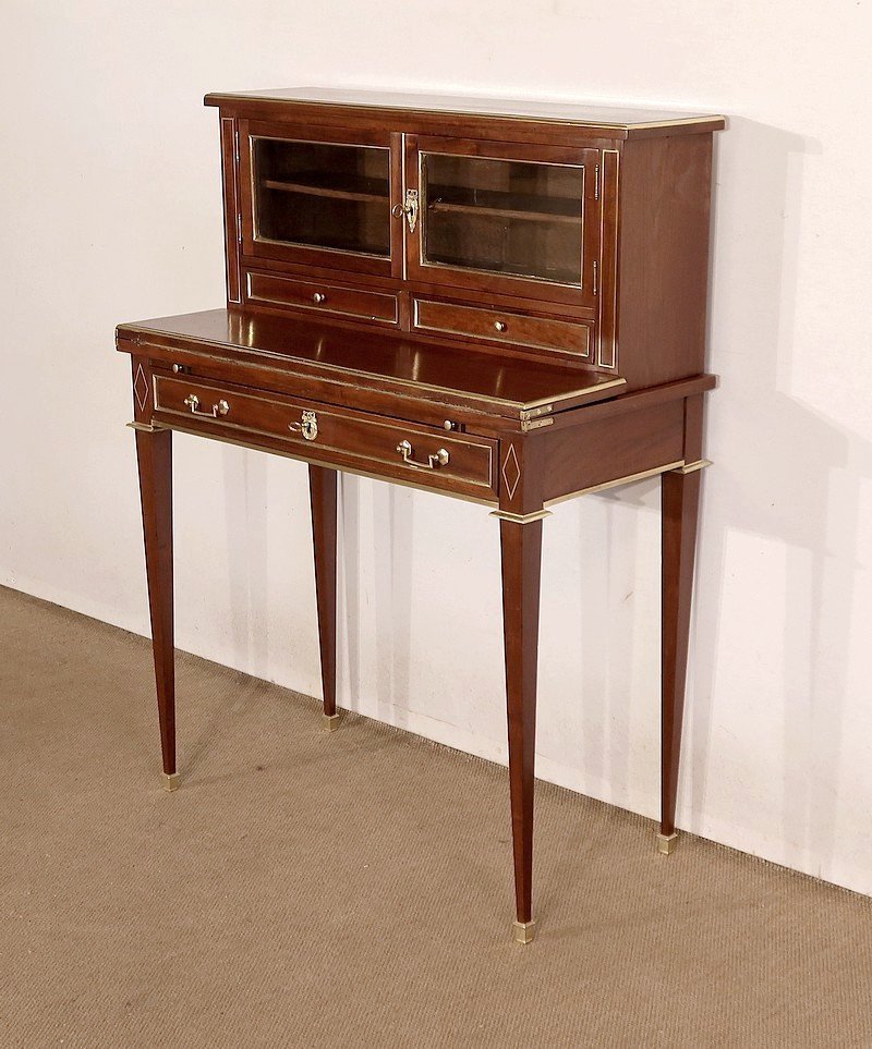 Bonheur-du-jour In Mahogany, Louis XVI Style - Mid-19th Century